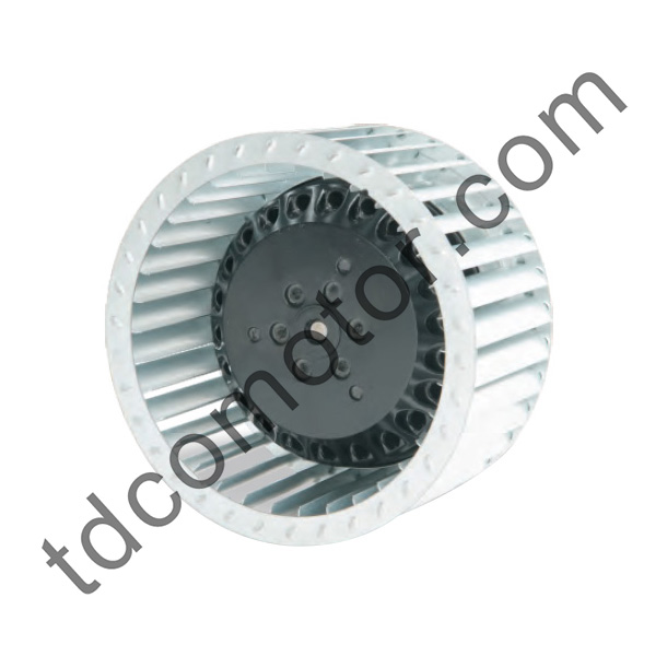 150 mm vahelduvvoolu ettepoole kaardus tsentrifugaalventilaator
