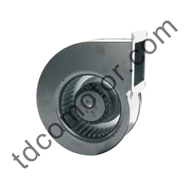 160 mm vahelduvvoolu ettepoole kaardus tsentrifugaalventilaator voluutiga